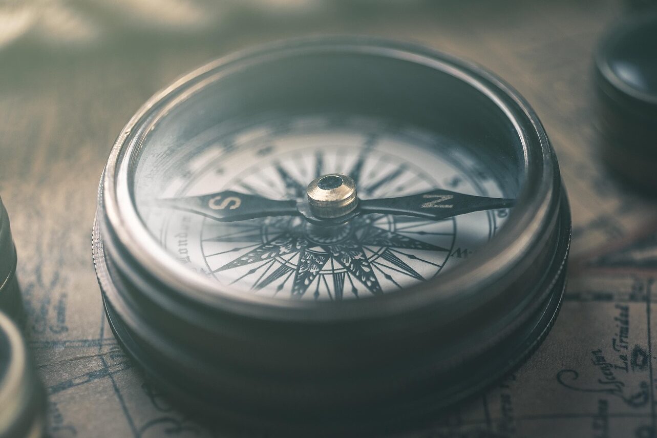 Kompas som illustration af emnet: EU's konkurrenceevnekompas